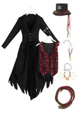 Women’s Voodoo Magic Costume – Deluxe Witch Doctor Outfit with Hat, Vest & Accessories