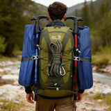 LCOYGIA 45L Lightweight Waterproof Hiking Backpack for Camping, Climbing & Travel – Foldable Outdoor Daypack – Blue  (≈ 118 karakter ✔)