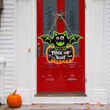 Halloween Door Hanger Set – 5PCS Hanging Paper Signs with Ghosts, Pumpkins & Bats for Fall Party Decor