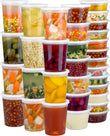 Deli Food Storage Containers with Lids – 60 Complete Sets (32oz / 16oz / 8oz), BPA-Free