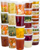 Deli Food Storage Containers with Lids – 60 Complete Sets (32oz / 16oz / 8oz), BPA-Free