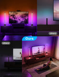 ELOUYCKE Premium RGB Smart Light Bars – Metal Base 17.3” Gaming & TV Ambient Lighting with 213 Modes