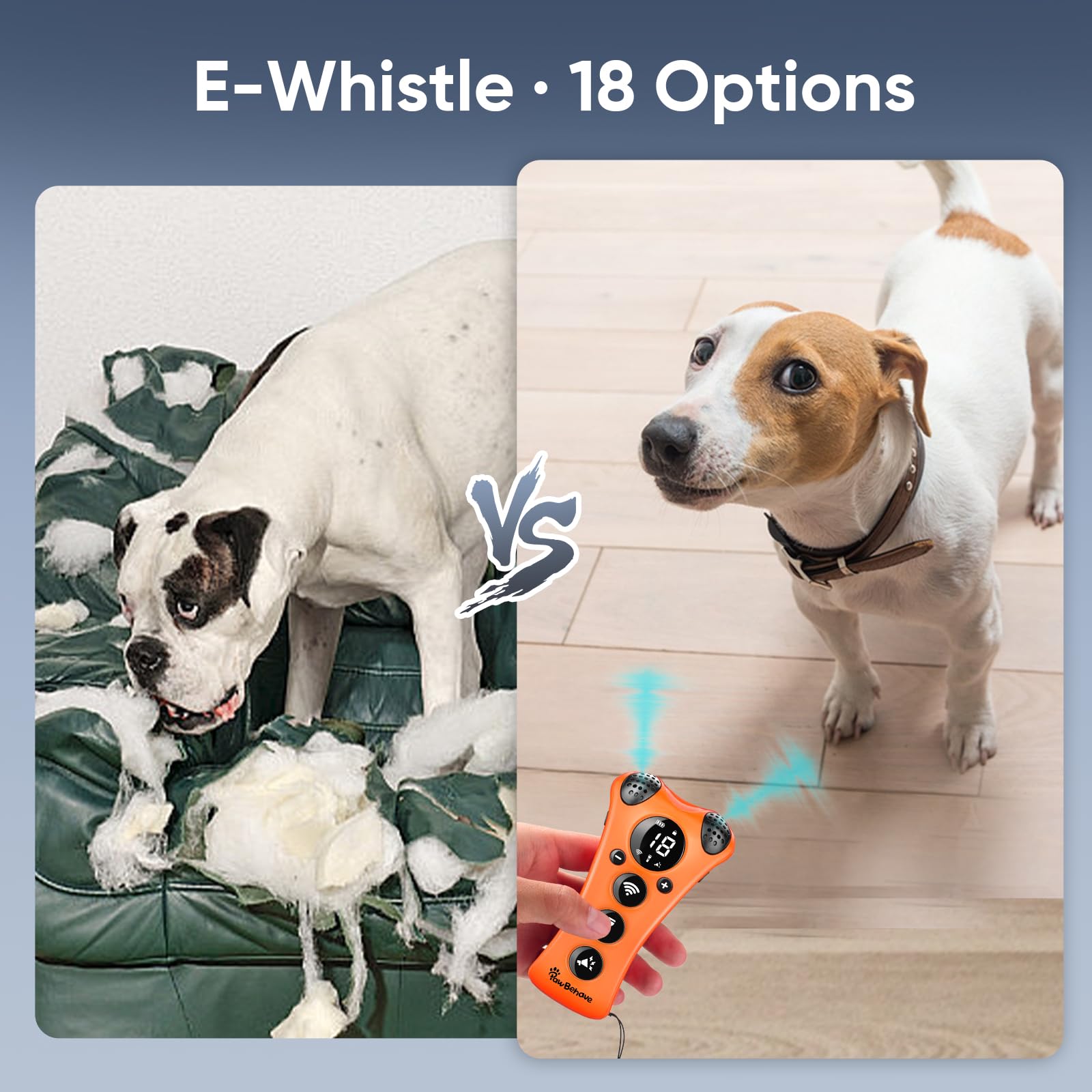 Adjustable Ultrasonic Dog Training Device with 10 Frequency Levels, LCD Display, Rechargeable Battery, and LED Flashlight for Behavior Correction