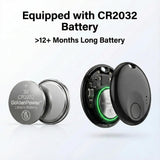 Dual System Bluetooth Tracker Tags 4-Pack, Apple Find My & Google Find Hub Compatible Item Locator with Sound Alert
