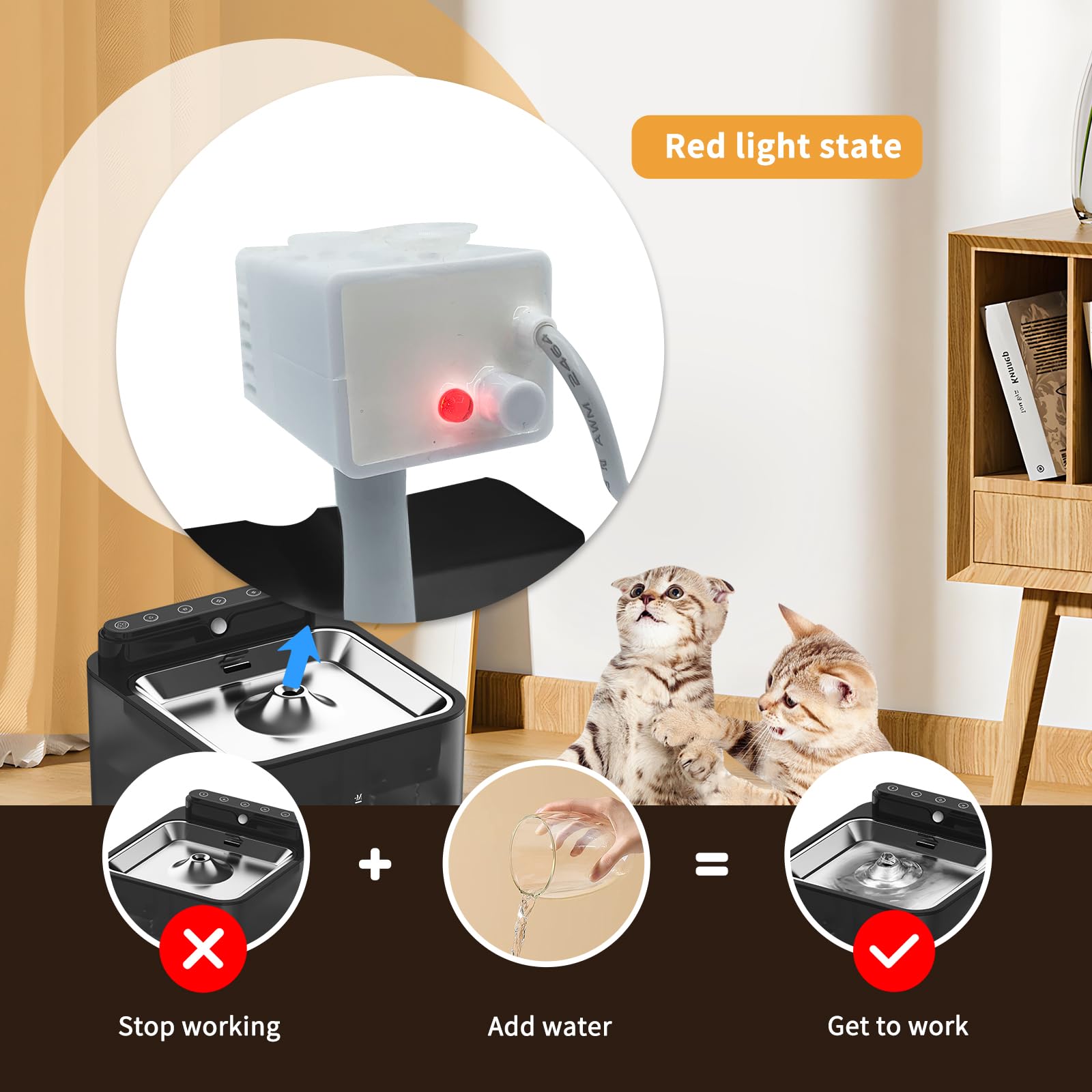 Smart Wireless Cat Water Fountain 108oz – 4 Modes, Motion Sensor & 4000mAh Rechargeable Battery
