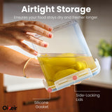 Airtight Food Storage Containers – 24 Pack Clear Pantry Canisters with Locking Lids & Labels