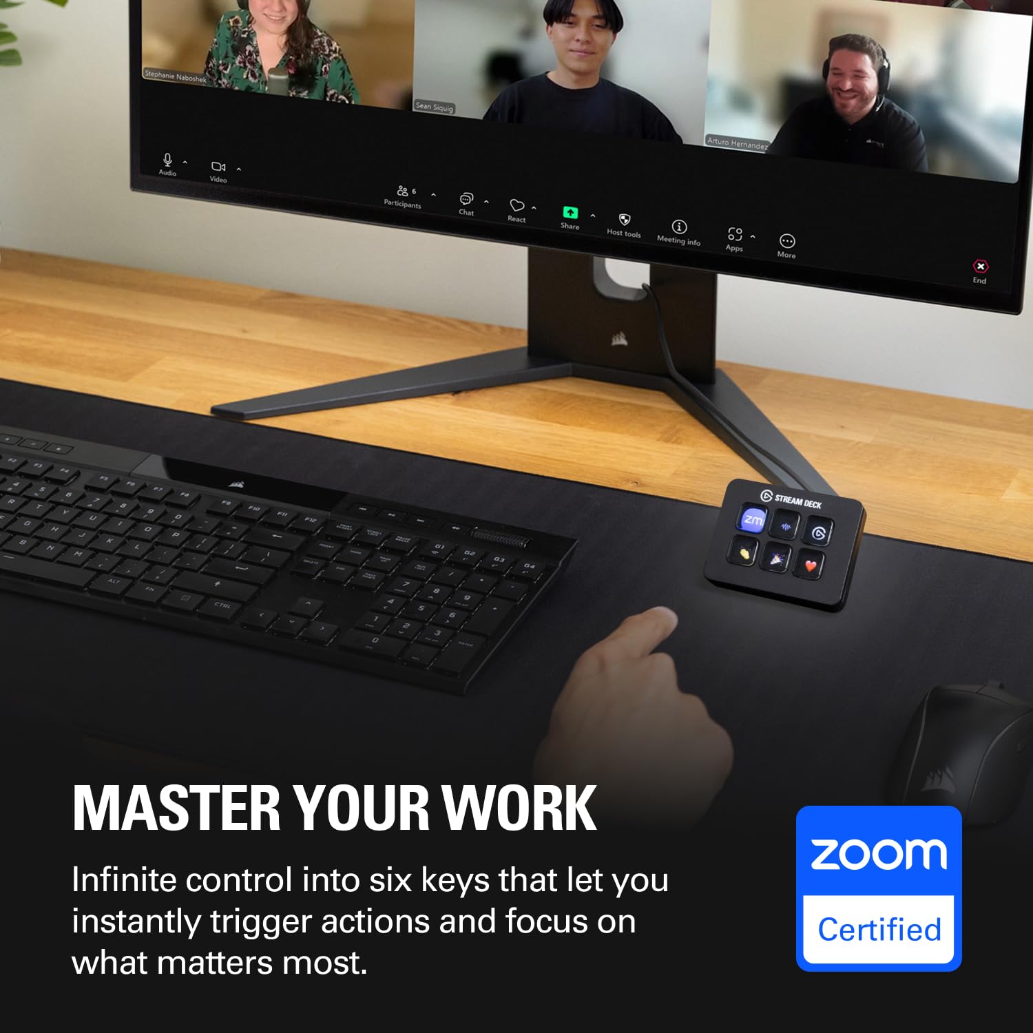 Elgato Stream Deck Mini Customizable Shortcut Controller with 6 LCD Keys – USB Productivity Pad for Mac & PC Workflows