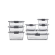 Brilliance Glass Food Storage Containers Set – Airtight Leak-Proof Glass with Vented Lids (18-Piece)