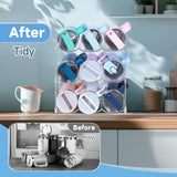 Stackable Water Bottle Organizer (3-Pack) – Clear Storage Rack for 40 oz Tumblers, Cabinets & Pantries