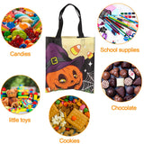 CCINEE 24pcs Halloween Non-Woven Treat Bags for Kids, Large Totes Bags Bulk Trick Or Treat Party Favor Goodies Gifts Bag with Handles for Party