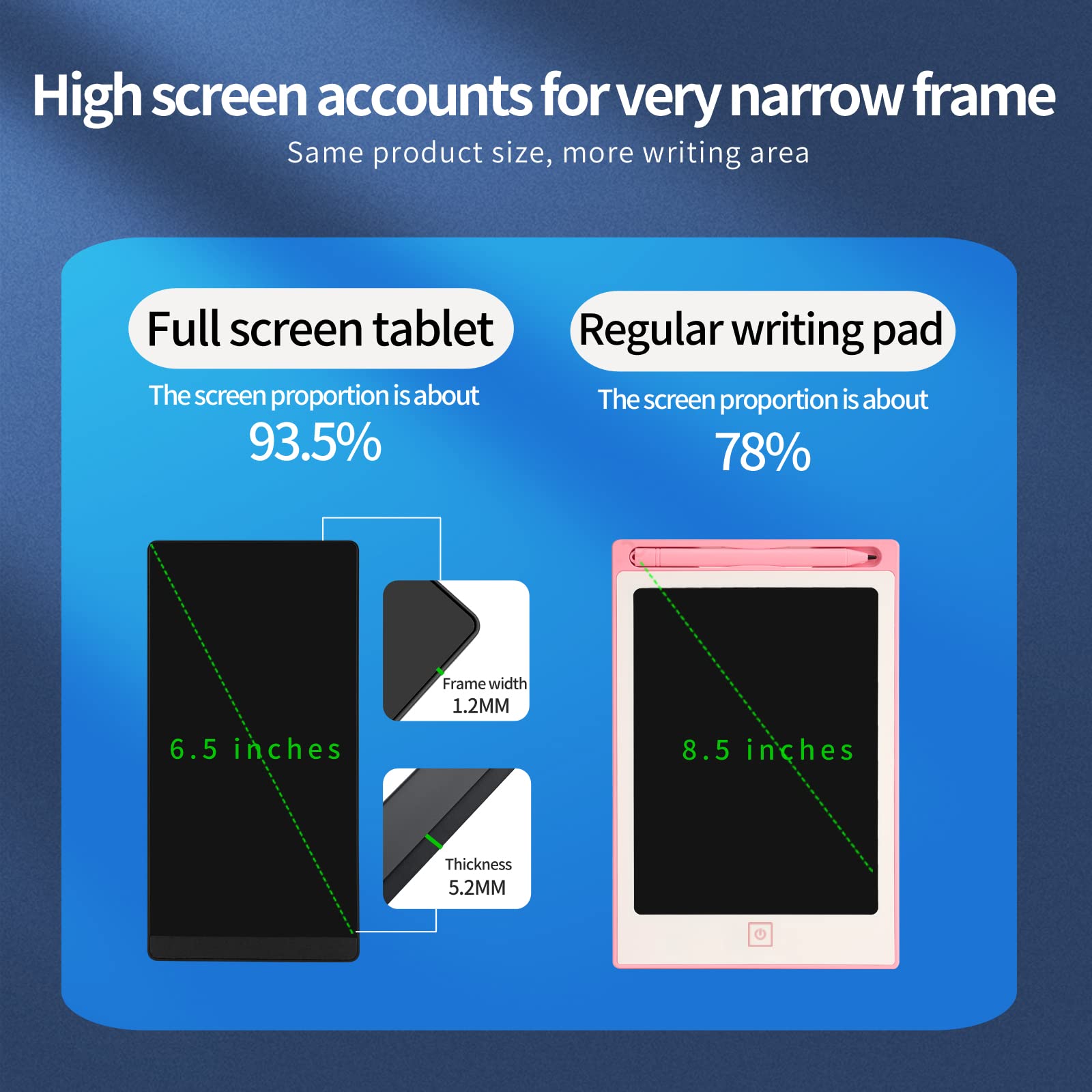 6.5” Mini LCD Writing Tablet – Ultra-Light Travel Sketch Pad (Black)
