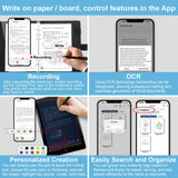 Ophaya Pro+ Smart Pen & Notebook Set – Real-Time Sync, OCR Text Conversion & Audio Recording (Black)