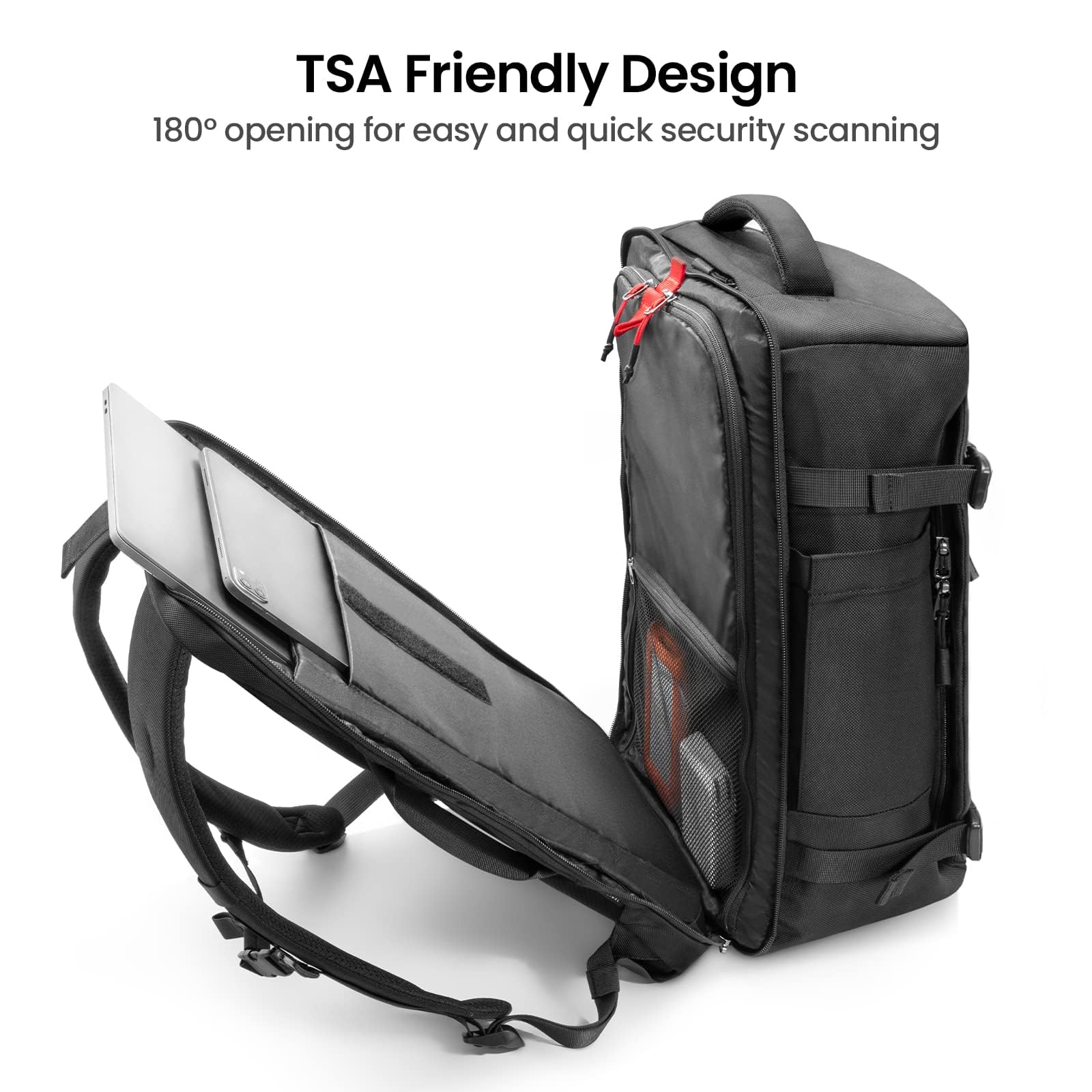 Tomtoc 40L Carry-On Travel Backpack TSA Friendly, Flight Approved Business Rucksack for 17.3 Inch Laptop