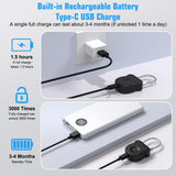 Larimuer Fingerprint Smart Padlock with Flexible Steel Cable, USB Rechargeable Biometric Lock for Gym, Travel & Personal Storage