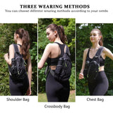 Lightweight Sling Bag Crossbody Backpack – Compact Chest & Shoulder Daypack for Travel, Gym & Outdoor Sports (Black)