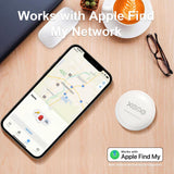 MFi Certified Bluetooth Tracker Tag, Apple Find My Compatible Item Locator, Waterproof IP67 Smart Key Finder with Replaceable Battery