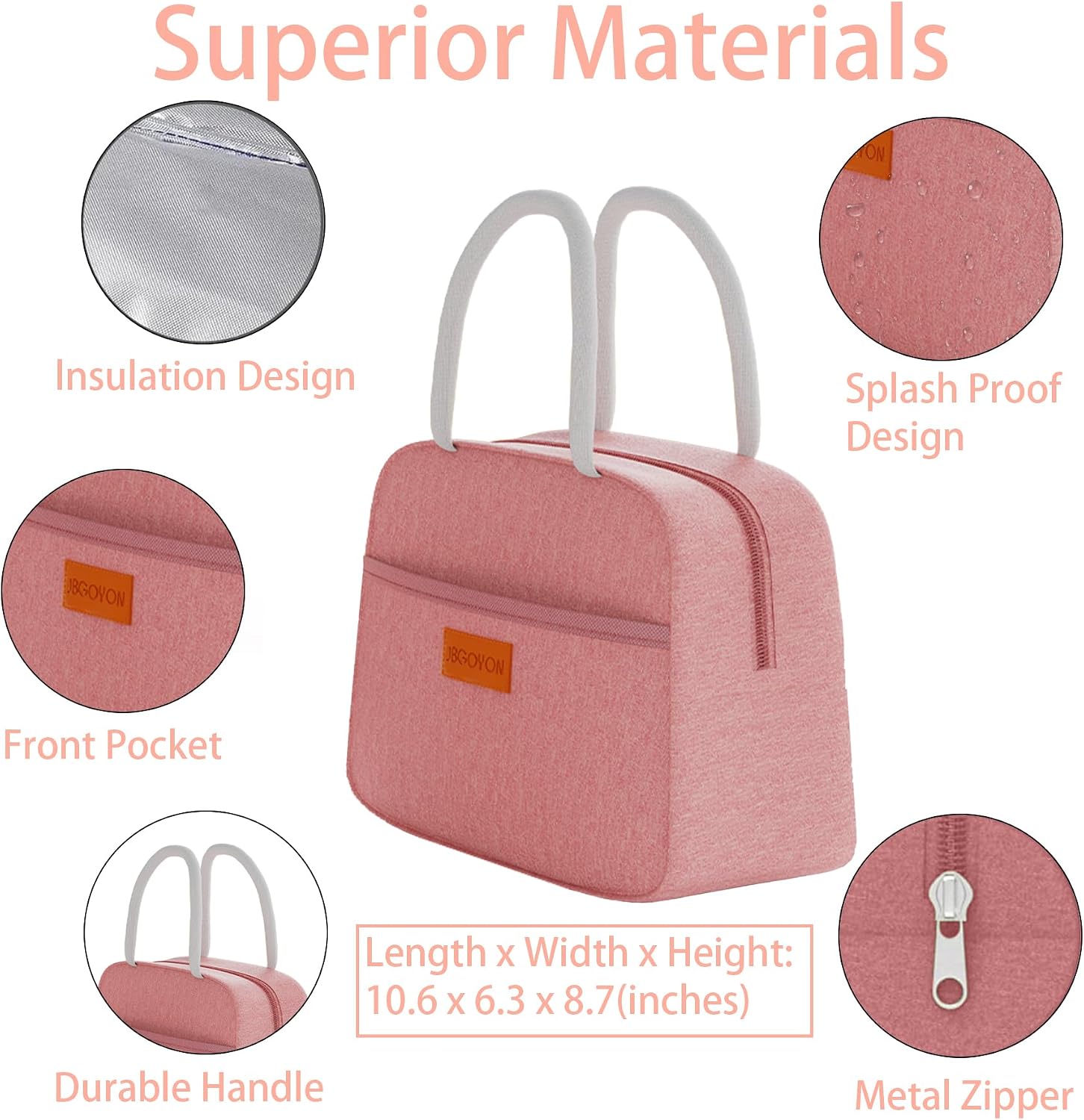 Pink 64 oz Stackable Bento Set with Insulated Lunch Bag