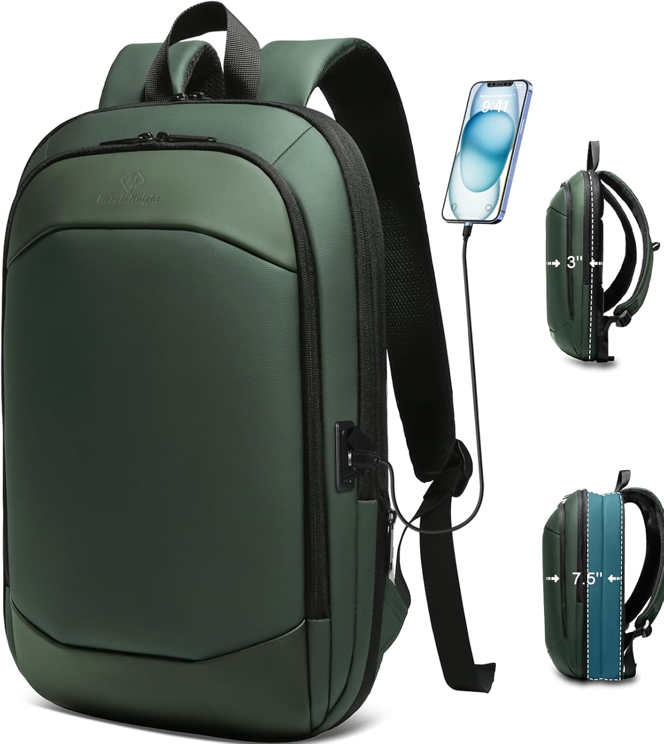 Premium 17-Inch Expandable Business Laptop Backpack for Men | Waterproof Travel Bag with USB Port & Anti-Theft Pocket
