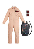 Ghostbusters Classic Adult Costume – Official Movie Jumpsuit with Proton Pack & Interchangeable Name Badges (Brown, Size L)