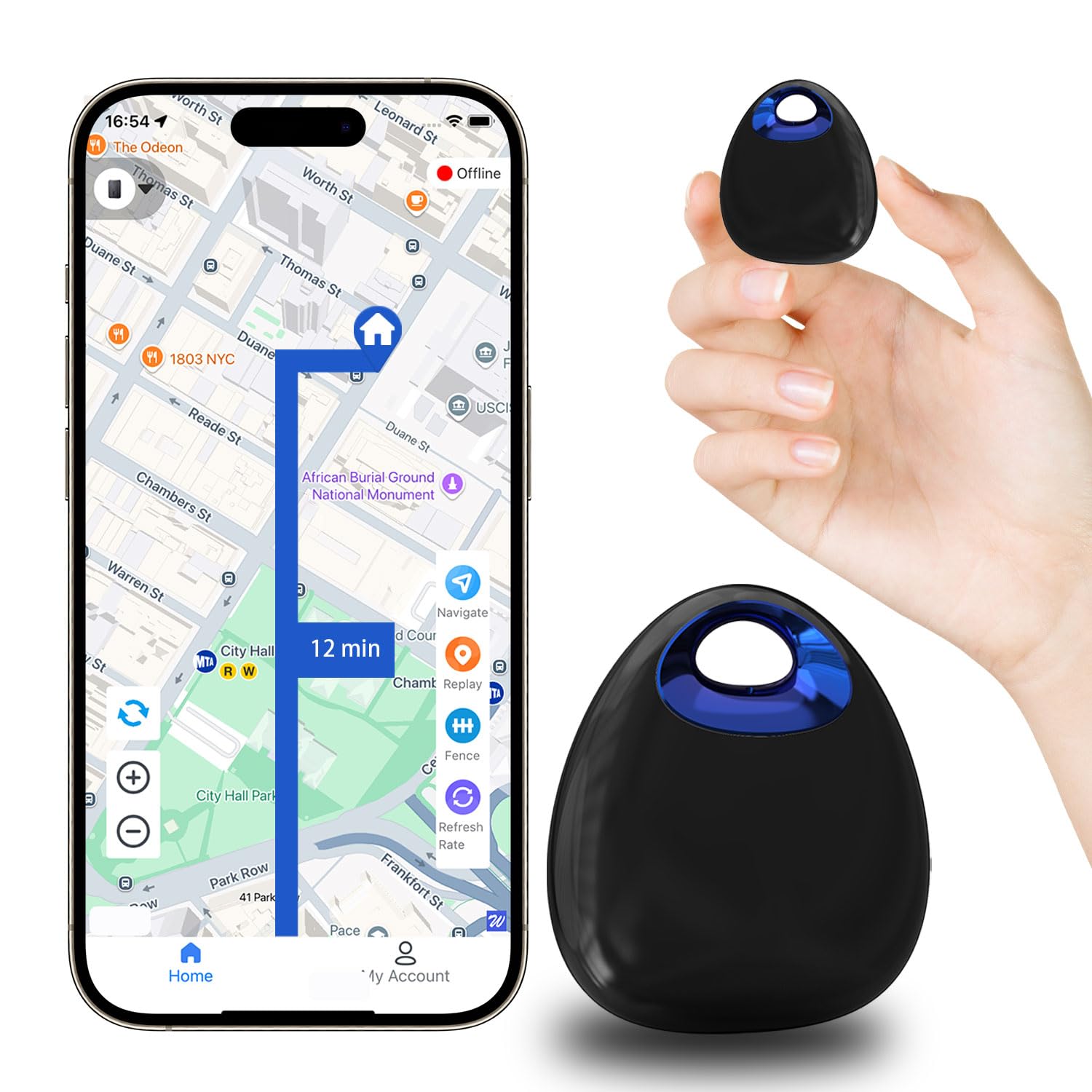 Smart Pet GPS Tracker Collar Tag Real-Time Location Waterproof Lightweight No Subscription iOS Android Compatible