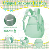 Green Kawaii Backpack Set with Lunch Bag and Coin Purse