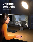 Weilisi 10.2" Desk Ring Light with C-Clamp Stand – 360° Rotating LED Lamp for Zoom, Podcast & Streaming