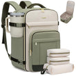 LOVEVOOK 40L Carry-On Travel Backpack with 3 Packing Cubes – Fits 17.3” Laptop – Airline Approved
