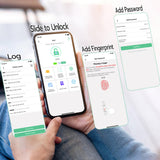 Smart Fingerprint & Keypad Padlock with App Control, USB-C Rechargeable Waterproof Locker Lock for Gym, Luggage & Storage