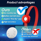 Smart GPS Cat Tracker Collar with Apple Find My Lightweight Adjustable Pet Locator No Monthly Fee