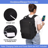 SINALIY Expandable 40L Carry-On Travel Backpack with Convertible Carry & 17” Laptop Sleeve – Black