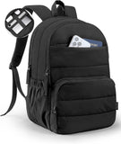 Sage Green Quilted School Backpack with Laptop Sleeve
