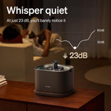 PETLIBRO Dockstream 2 Smart Stainless Steel Cat Water Fountain – WiFi App Tracking & Cordless Sensor Mode (Black)