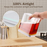 Airtight POP-Top Food Storage Containers – 1.2 Qt Stackable Pantry Set (3-Pack, Gray)