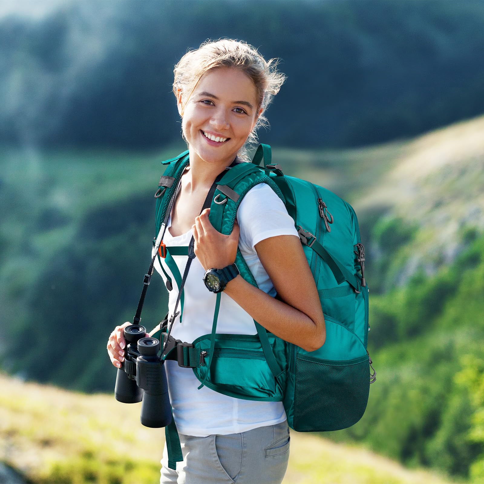 Maelstrom 40L Packable Waterproof Hiking Backpack with Rain Cover – Lightweight Camping & Travel Daypack – Green