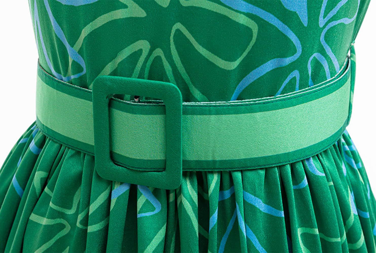 10PCS Girls Green Fairy Cosplay Costume Set – Dress, Wig, Bag, Tights & Accessories for Halloween or Party