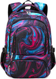 Black Green 17-Inch School Backpack with Laptop Sleeve