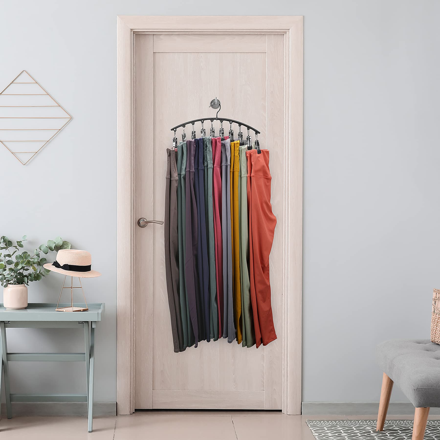 Space-Saving Yoga Pants Hanger Set (20 Clips) – Heavy-Duty Closet Organizer for Leggings, Jeans & Skirts