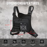 Koculemi Concealed Tactical Chest Bag for Men with Holster – Anti-Theft EDC Chest Pack for Sports & Travel (Black)
