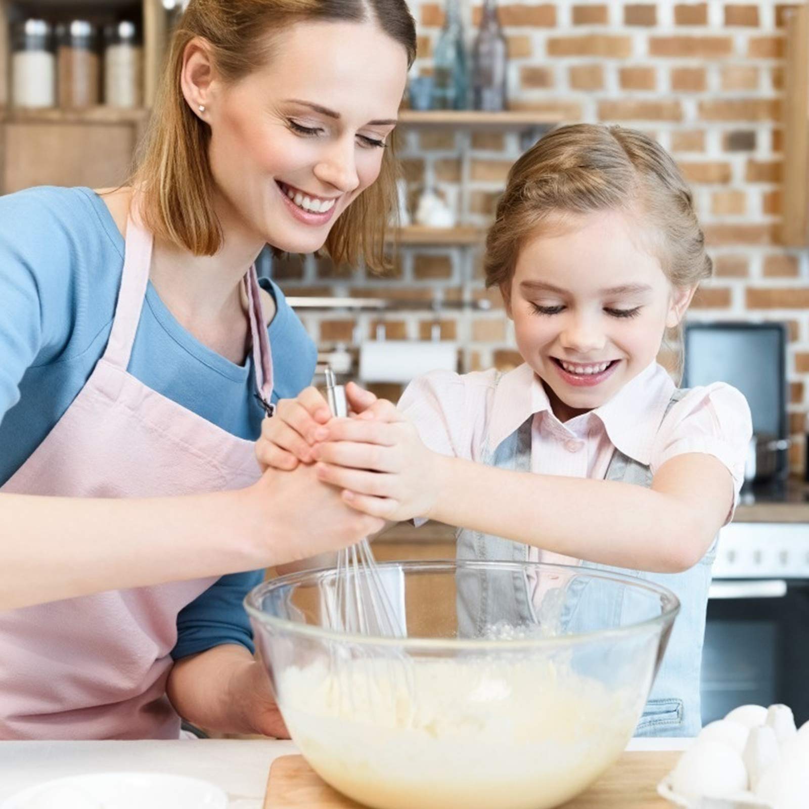 Stainless Steel Balloon Whisk Set (8”, 10”, 12”) for Baking & Cooking