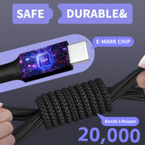 4-in-1 Multi Charging Cable (Dual USB-C, Lightning & Micro USB) – 5FT Universal Fast Charger Cord for iPhone, Android & Multiple Devices