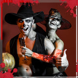 Zombie Bite Halloween Arm Sleeves – 4 Pairs Realistic Tattoo Costume Accessories 🧟‍♂️🔥