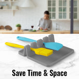 Silicone Spoon Rest for Stove Top – Heat-Resistant Utensil Holder with 4 Slots