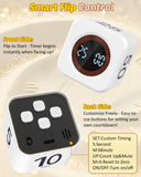 Kids-Friendly Flip Cube Pomodoro Timer with Visual LED Time Bars, Silent Mode & USB-C Rechargeable – White