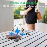 Apple Find My Bluetooth Tracker 4-Pack, Smart Key Finder and Luggage Locator with IP67 Waterproof and Replaceable Battery