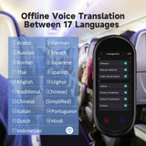 AI Smart Voice Translator Device with Photo Translation & Offline Languages – Portable Travel Language Assistant Black