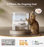 Cordless 3.5L Self-Cleaning Pet Water Fountain with Wastewater Separation & Stainless Steel Bowl