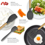 Silicone Kitchen Utensils Set – BPA-Free, Heat Resistant Cooking Tools with Stainless Steel Core