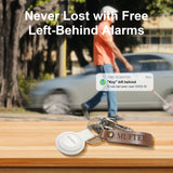 MFi Certified Bluetooth Tracker Tag, Apple Find My Compatible Item Locator, Waterproof IP67 Smart Key Finder with Replaceable Battery