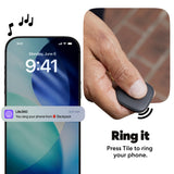 Tile Bluetooth Tracker Black, Item Locator with 350 ft Range, SOS Alert, Life360 Compatible, Waterproof IP68, iOS & Android