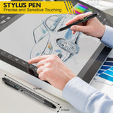 9-in-1 Multi Tool Pen with LED Light, Stylus & Screwdrivers – Aluminum EDC Gadget Gift Set Black